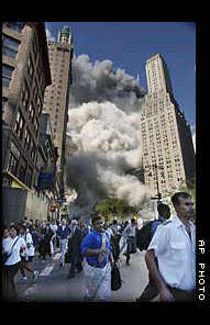 Twin Towers on fire