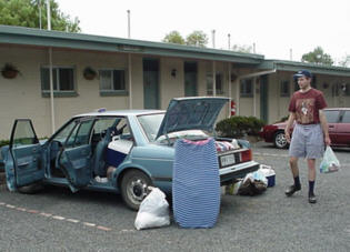 loading the car