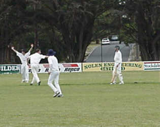 a local cricket game